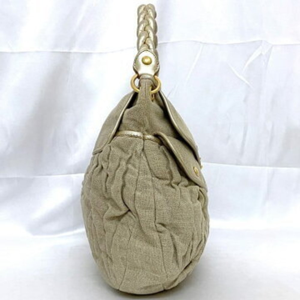 Miu Miu Bag Beige Matelasse Shoulder Bag Leather Flap - Picture 2 of 9